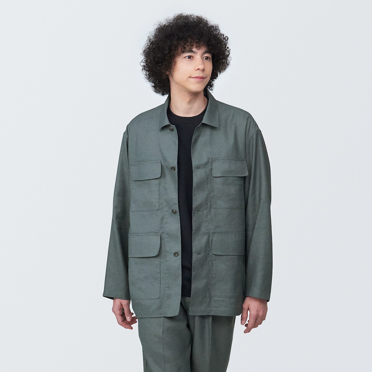 Shop Hemp Blend Shirt Jacket online | Muji KSA